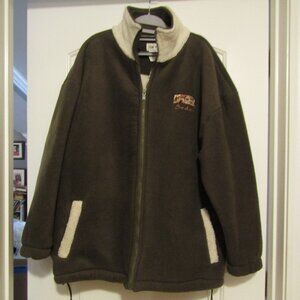Men's Warm SKY JACKET Sherpa Lined SEDONA DECAL Size XL Brown